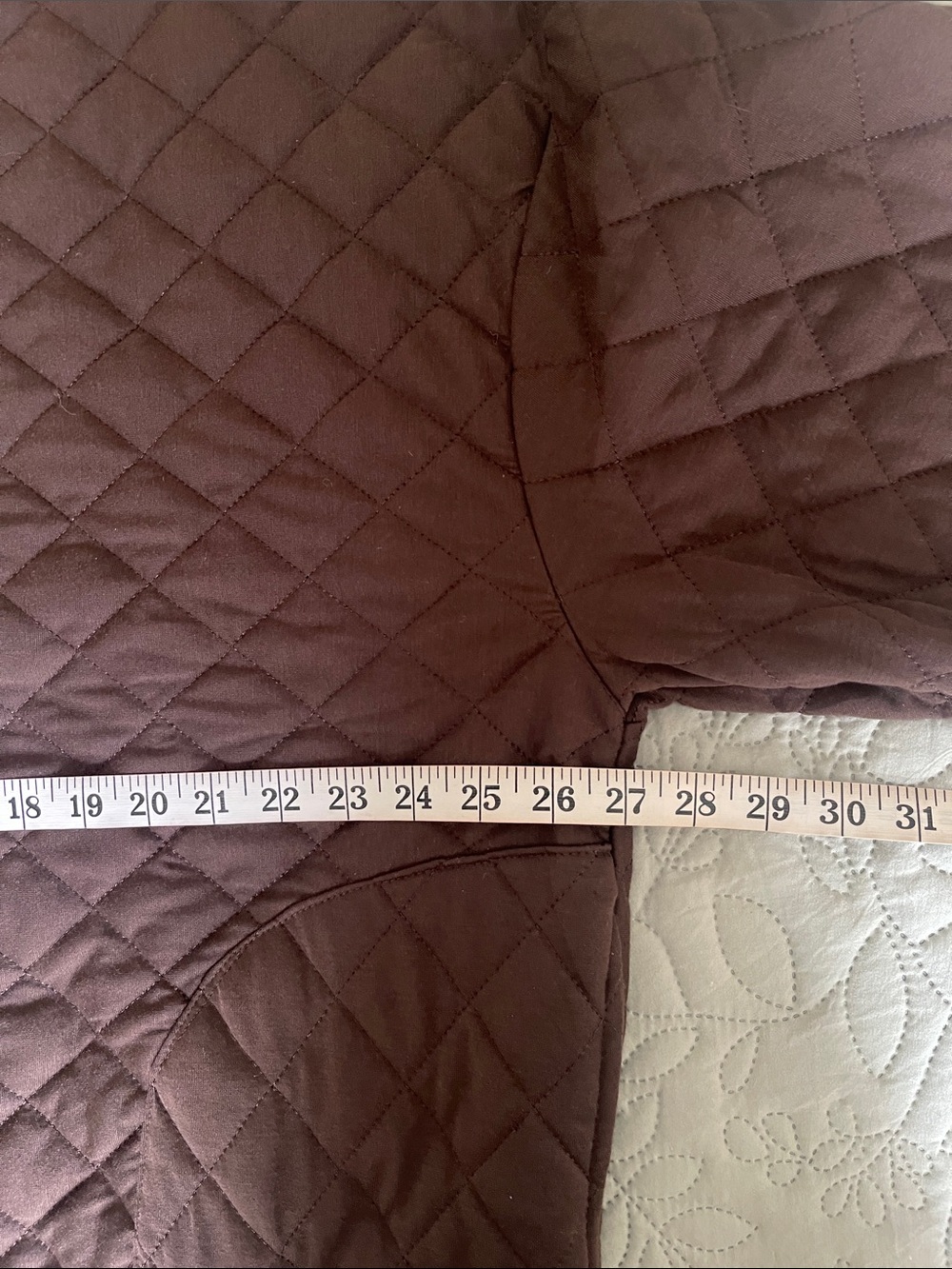 Love Brown Quilted Pullover Hoodie Pockets Size 4X - Picture 7 of 11